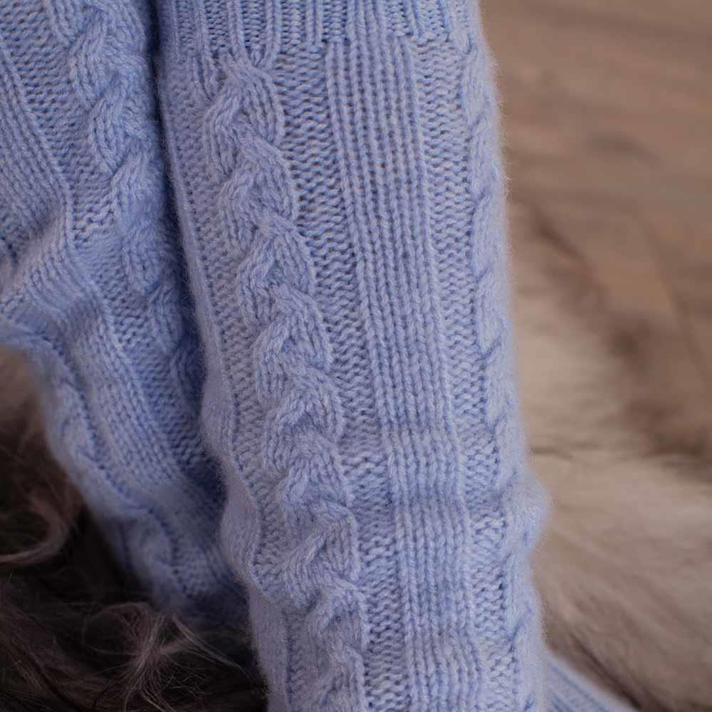 Cashmere Bed Socks Blue 4-7 - Image 2