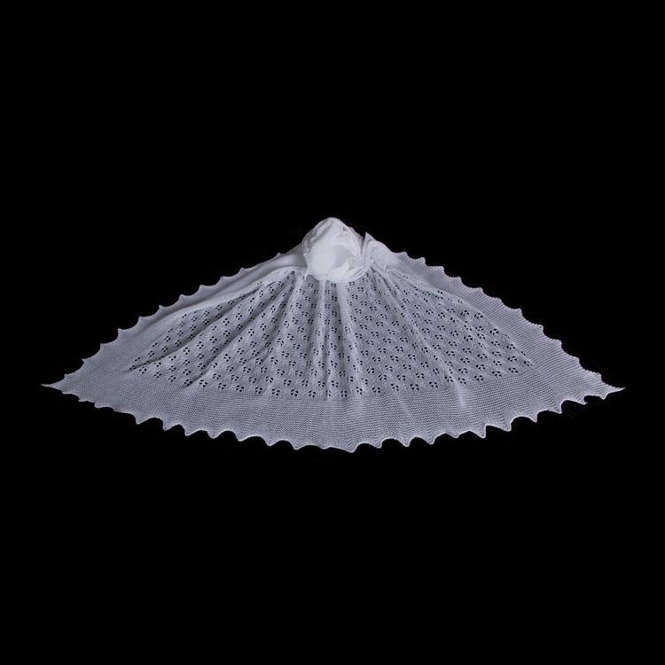 Cotton Christening Shawl White - Image 3