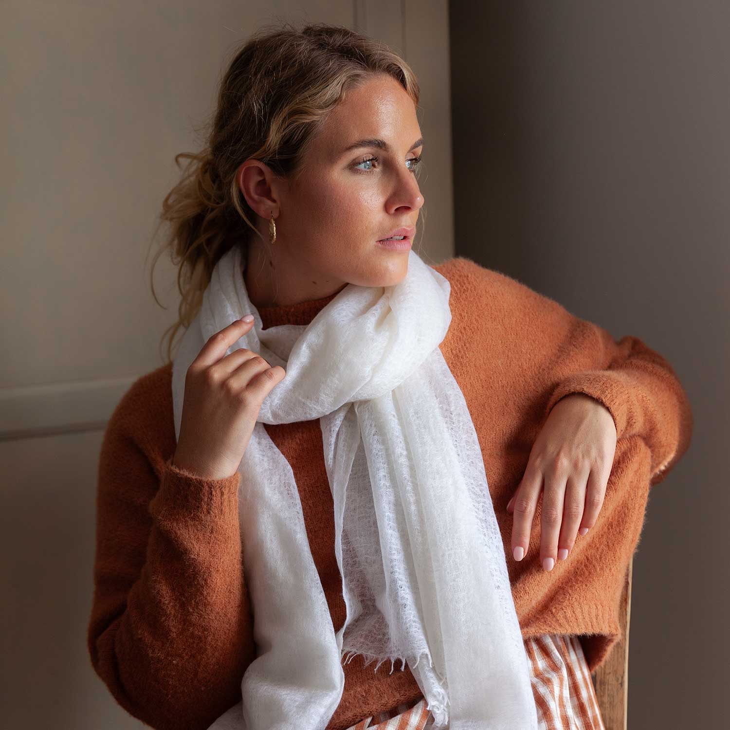 Diaphanous Pashmina Ivory - Image 2