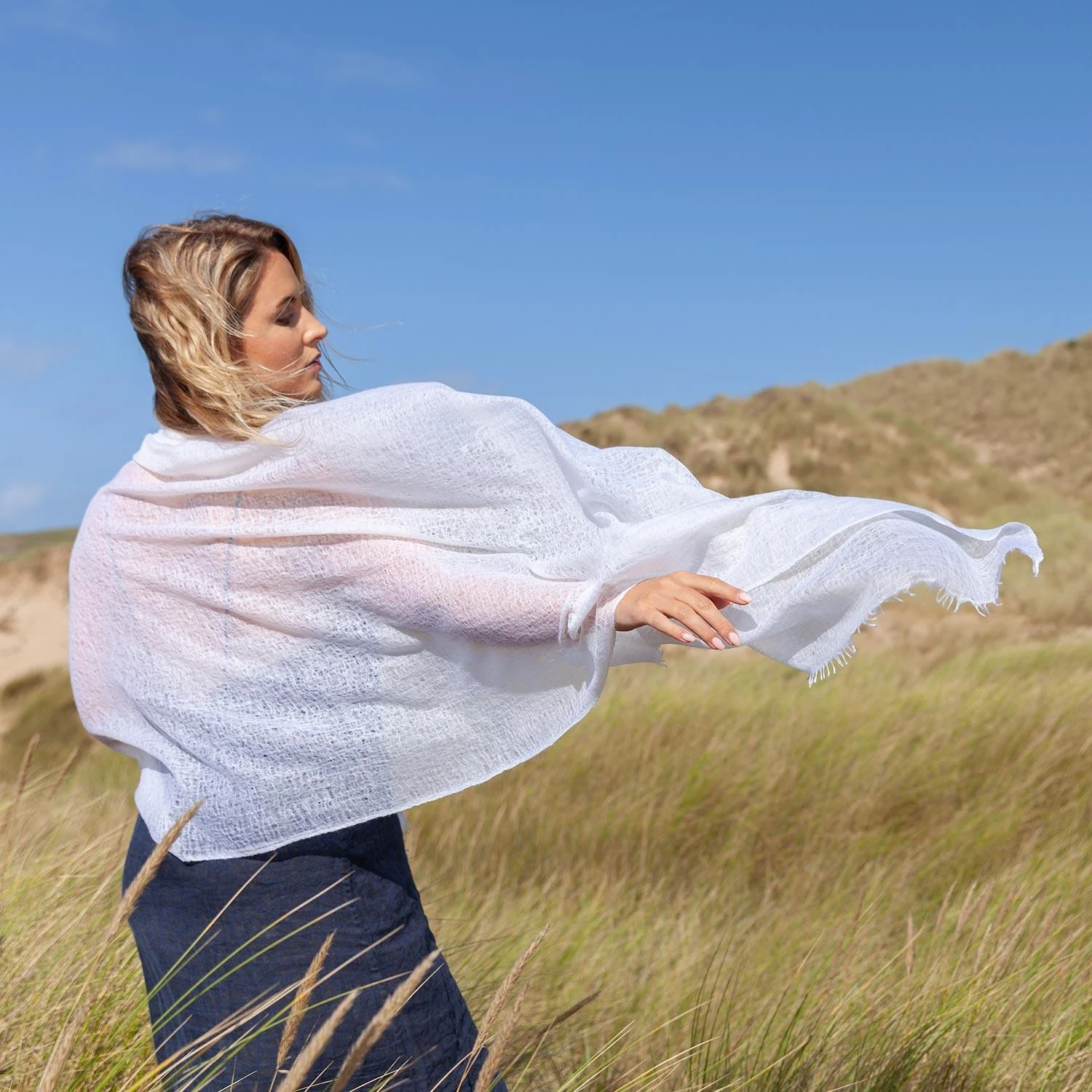 Diaphanous Pashmina Ivory - Image 4