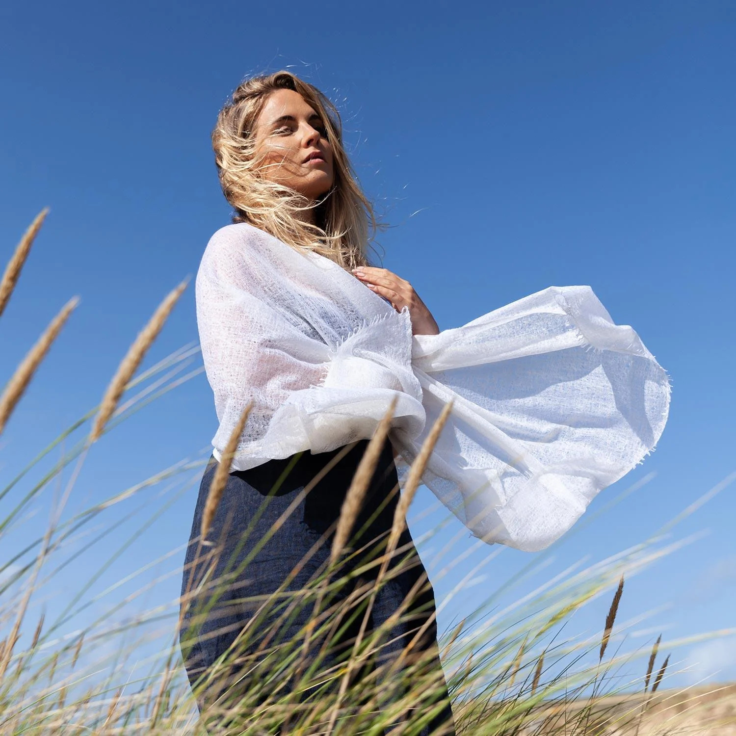Diaphanous Pashmina Ivory - Image 6