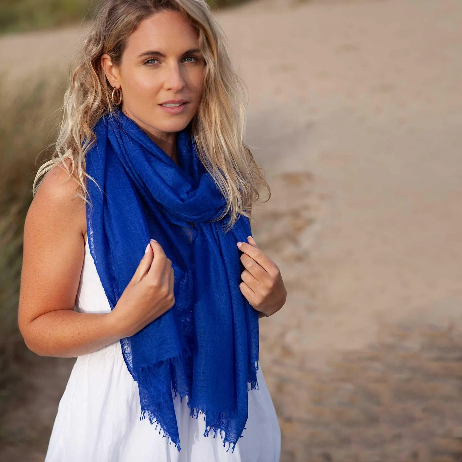 Diaphanous Pashmina Lapis - Image 5