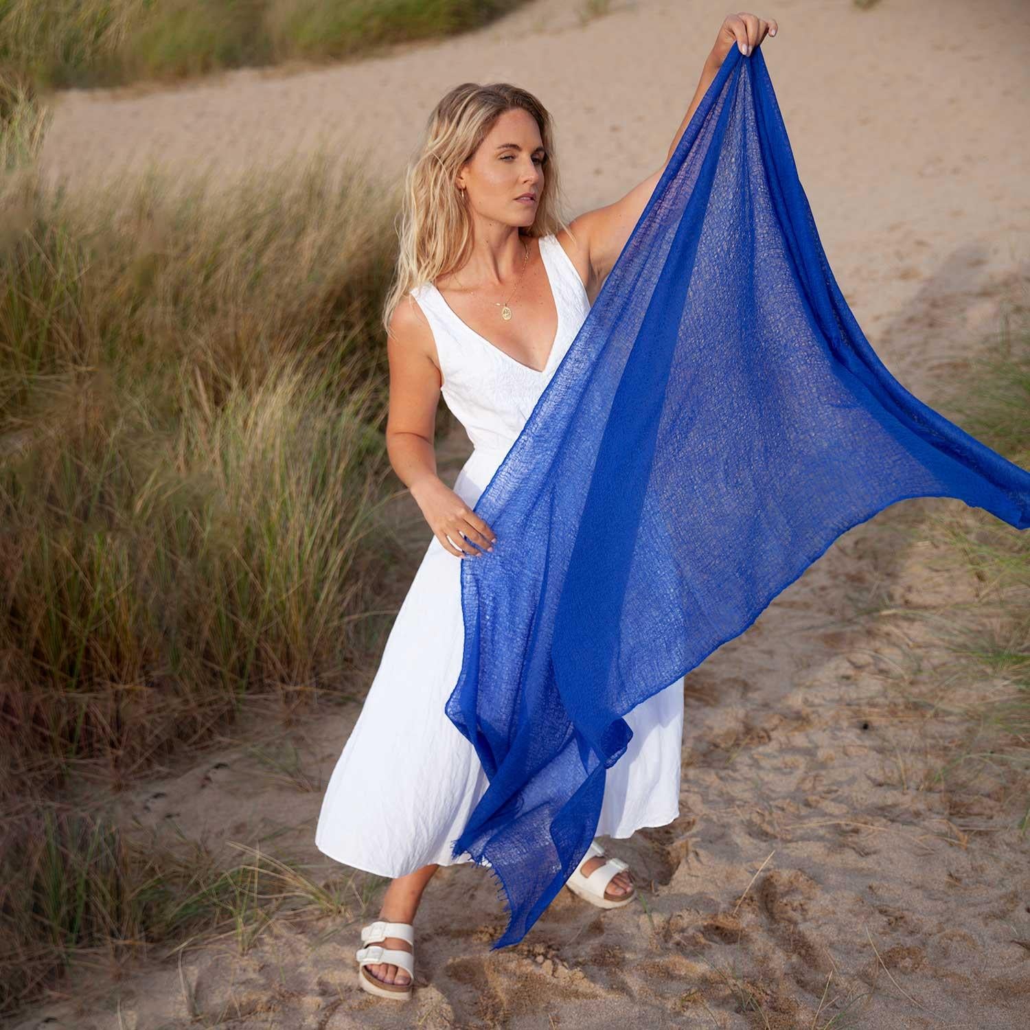 Diaphanous Pashmina Lapis - Image 6