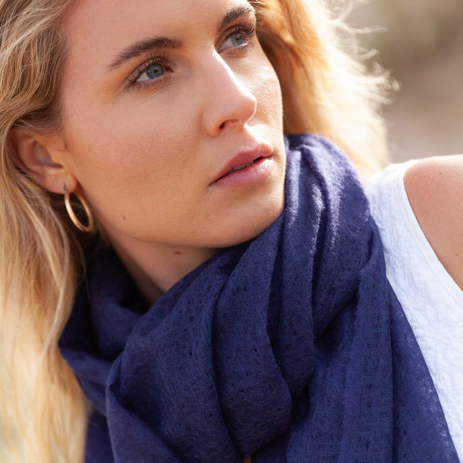 Diaphanous Pashmina Navy - Image 3