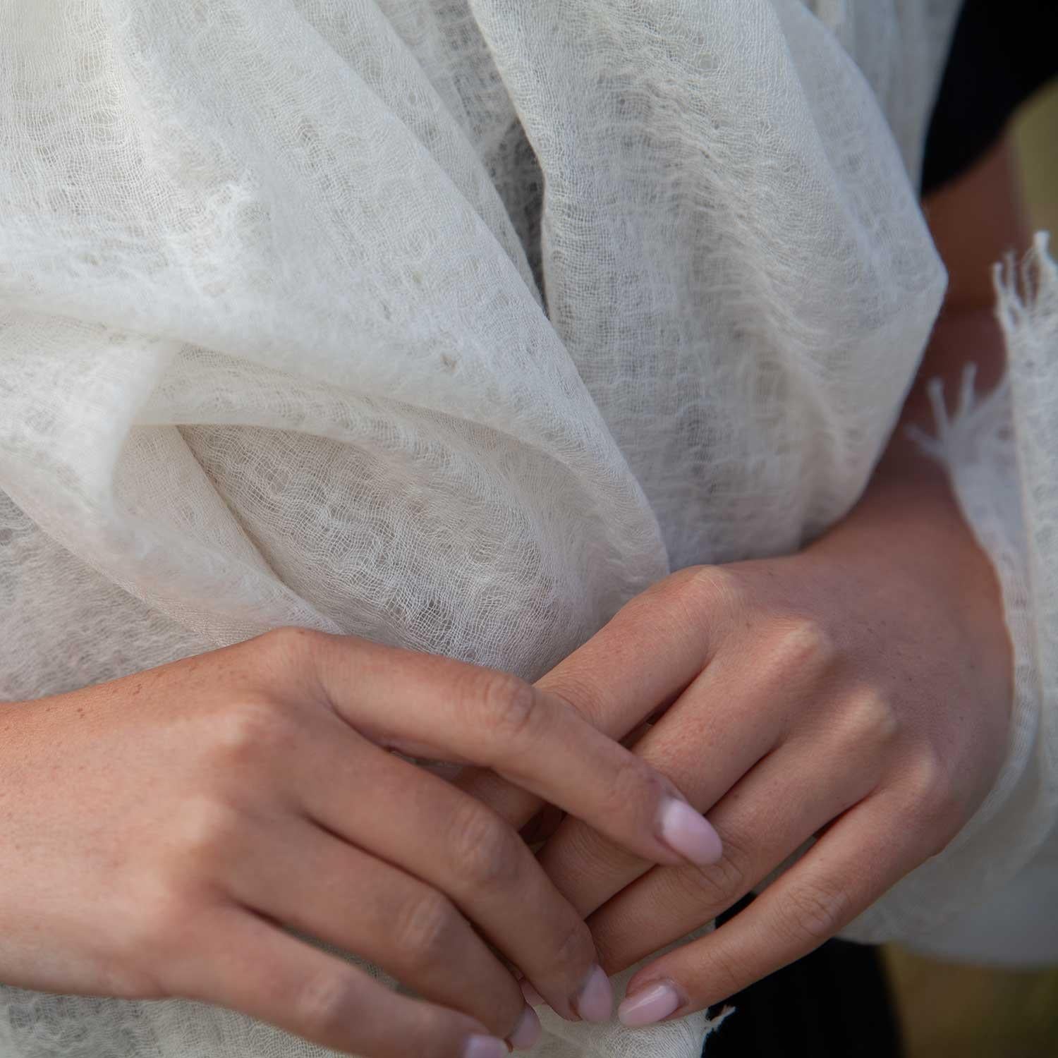 Diaphanous Pashmina Oyster - Image 6