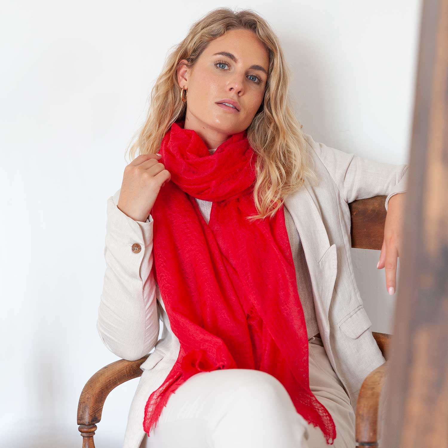 Diaphanous Pashmina Raspberry - Image 2