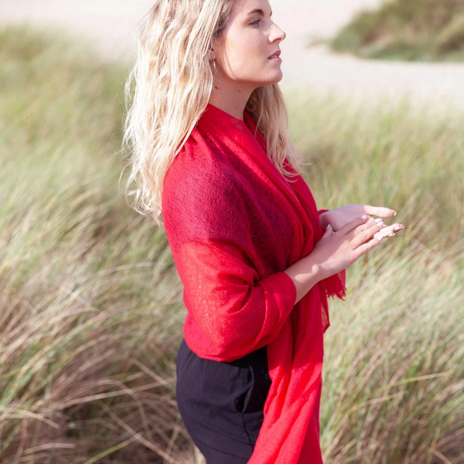 Diaphanous Pashmina Raspberry - Image 3