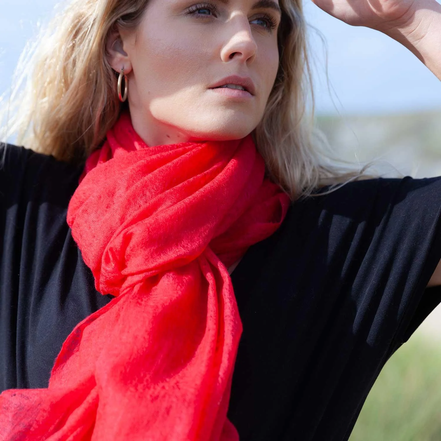 Diaphanous Pashmina Raspberry - Image 6