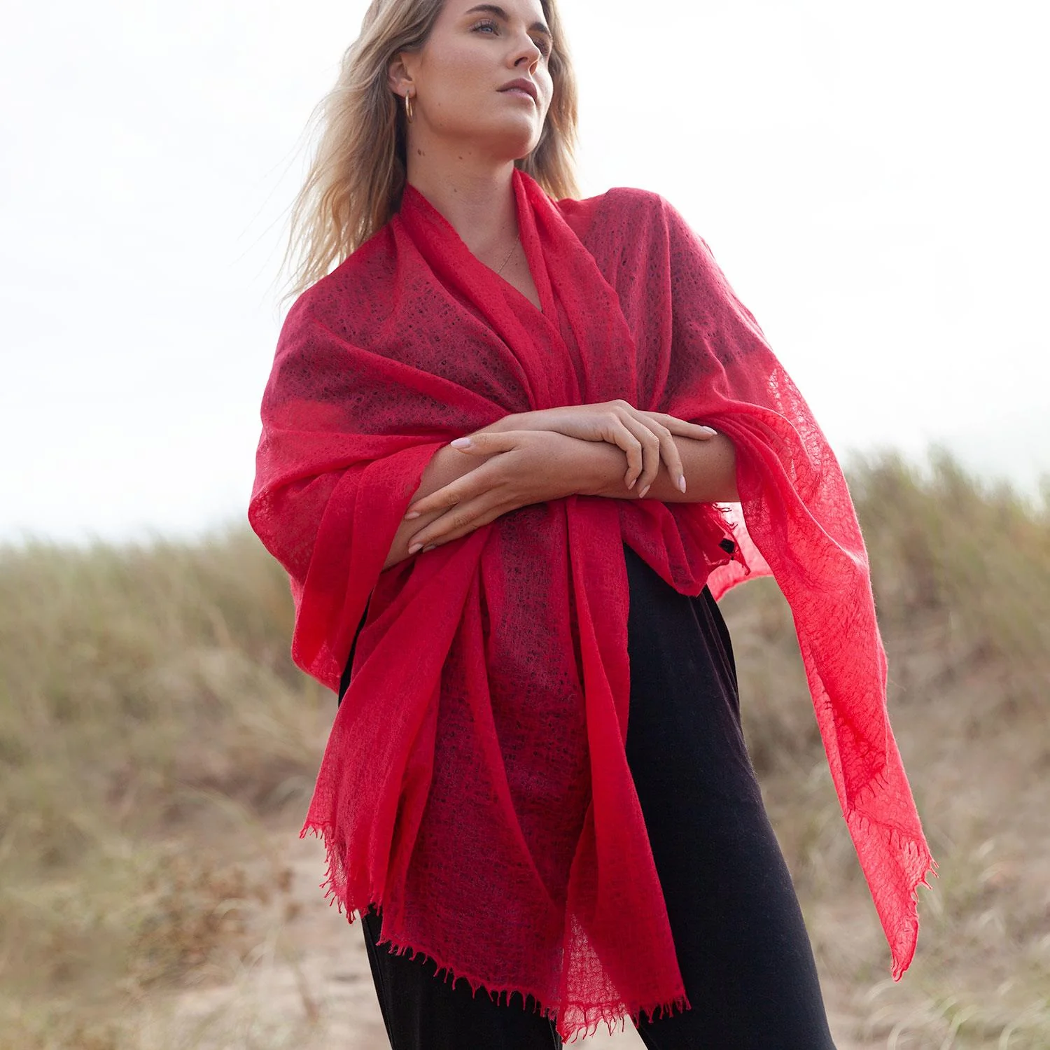 Diaphanous Pashmina Raspberry - Image 7