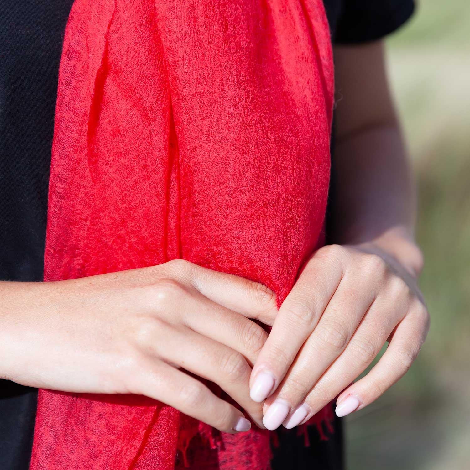 Diaphanous Pashmina Raspberry - Image 8