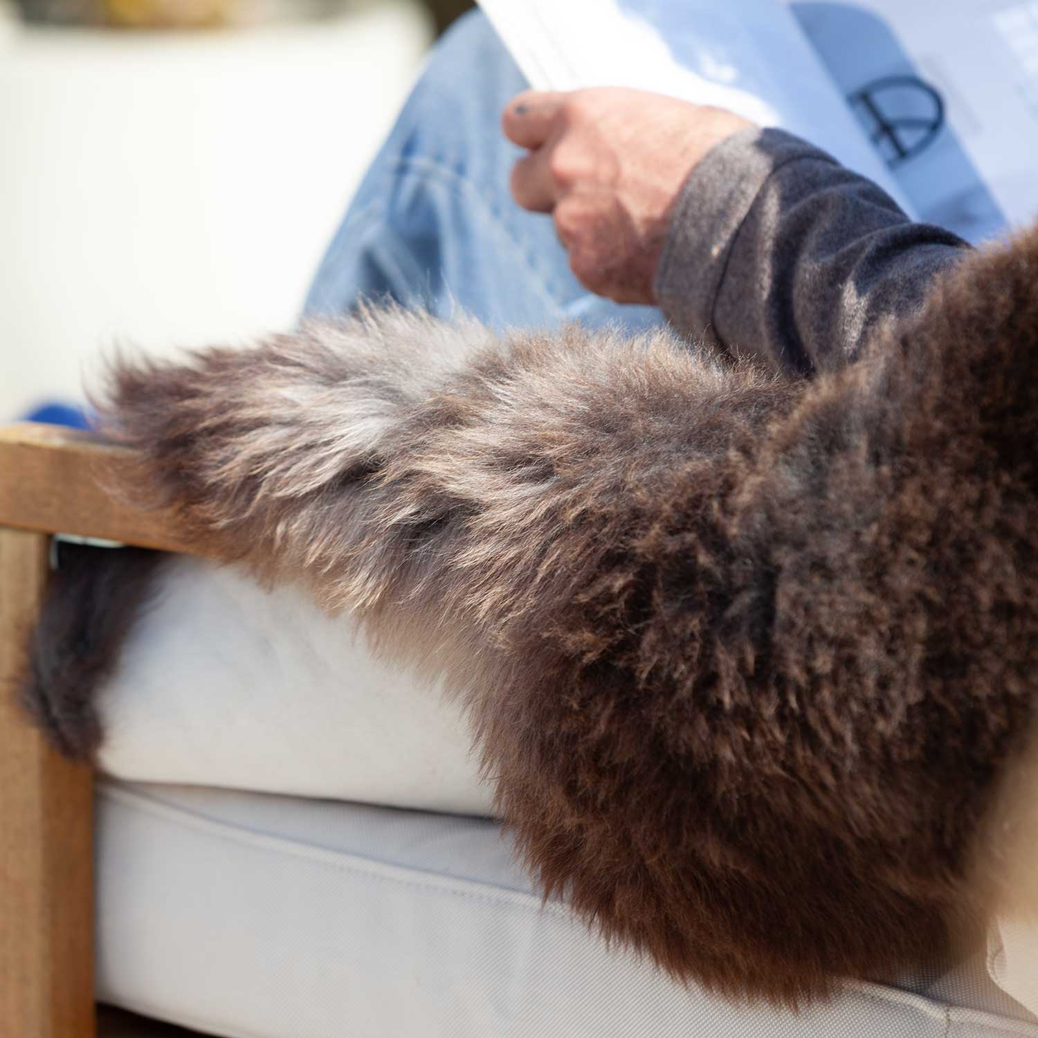 Eco Tanned British Rare-Breed Sheepskin Dark Tones - Image 4