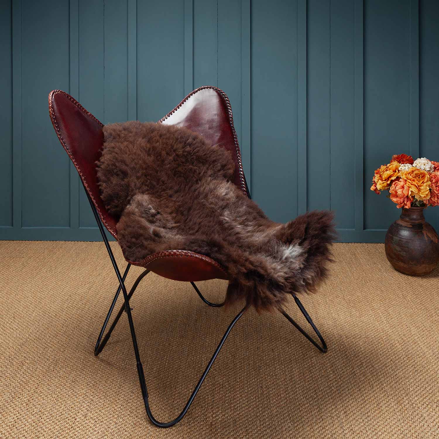 Eco Tanned British Rare-Breed Sheepskin Dark Tones - Image 5