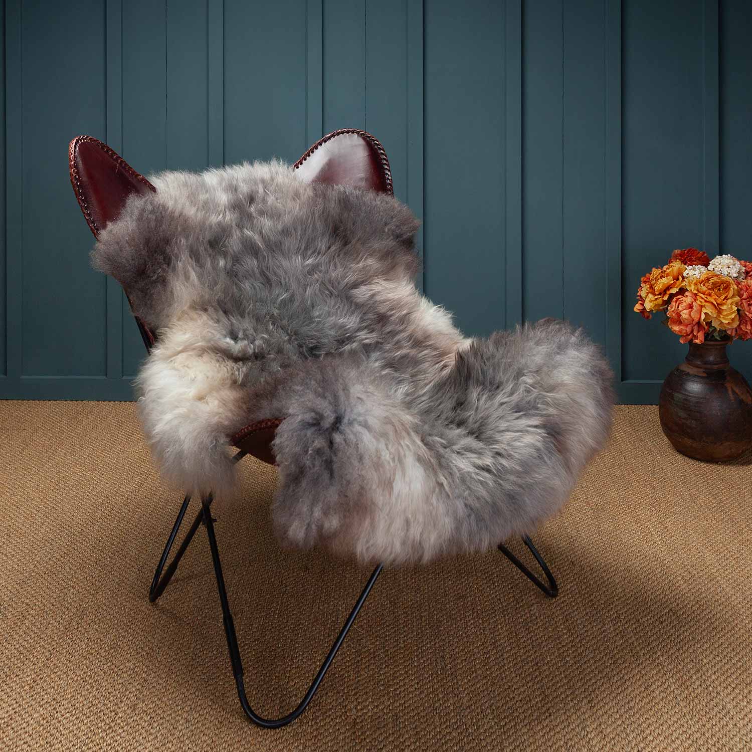 Eco Tanned Swedish Melerade Sheepskin Dark Tones - Image 3