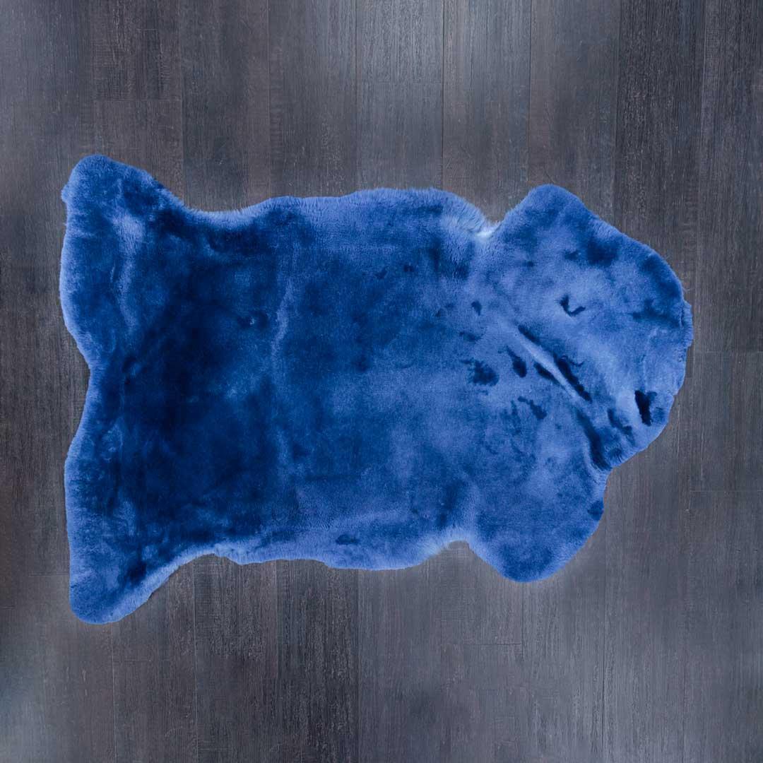 Exclusive Sheepskin Throw Cobalt - Image 5