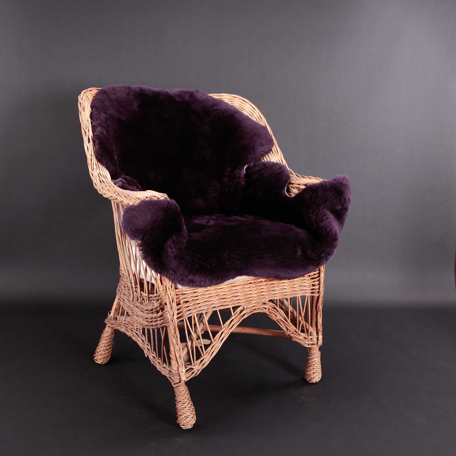 Exclusive Sheepskin Throw Royal Purple - Image 3