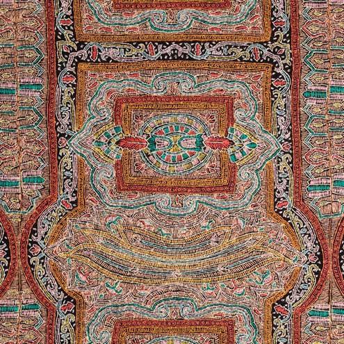 Ganderbal Hand Embroidered Pashmina Mandala - Image 6
