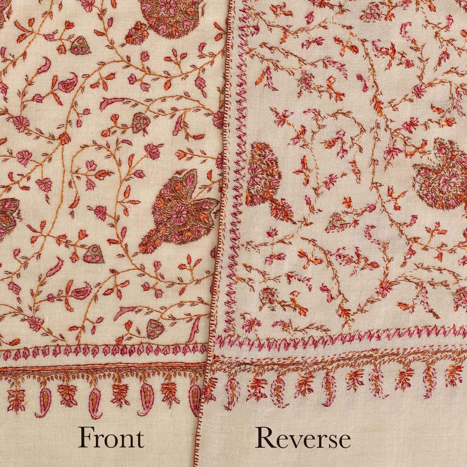 Hand Embroidered Jamawar Shawl Mutmeen - Image 10