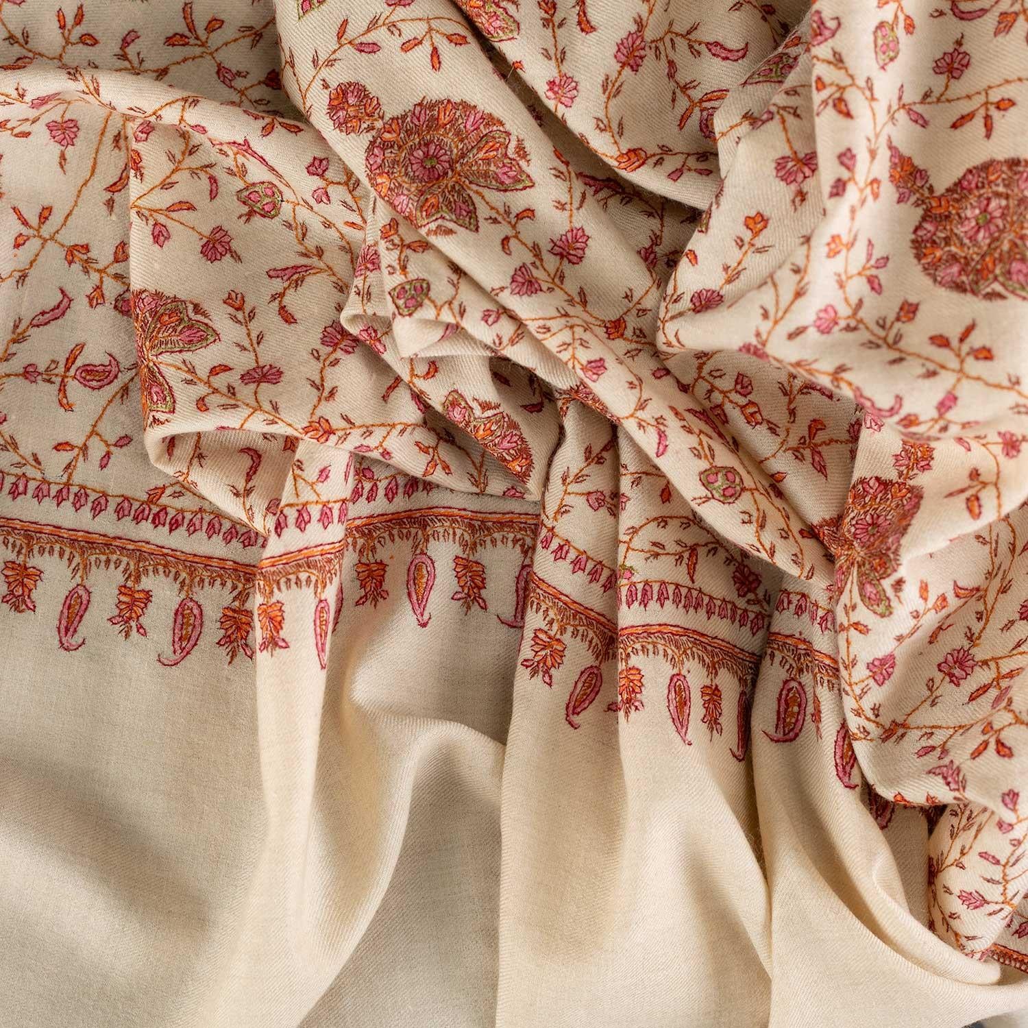 Hand Embroidered Jamawar Shawl Mutmeen - Image 2