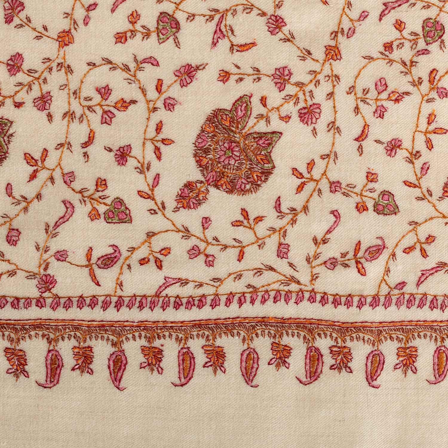 Hand Embroidered Jamawar Shawl Mutmeen - Image 8