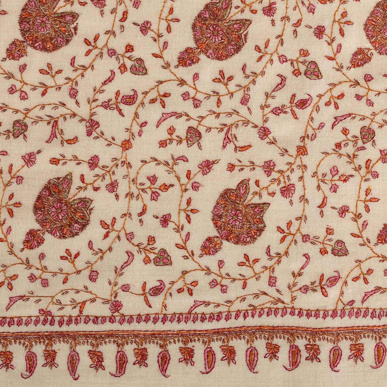 Hand Embroidered Jamawar Shawl Mutmeen - Image 9