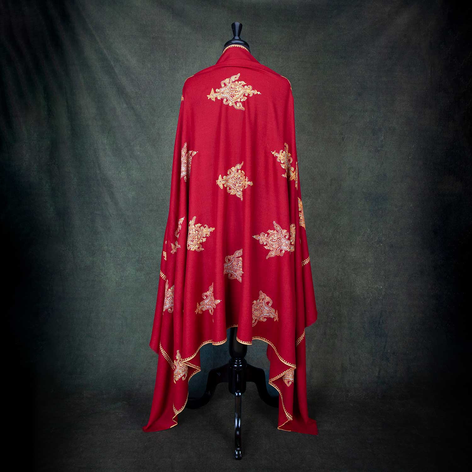 Hand Embroidered Sozni Shawl 'The Fire God' - Image 2
