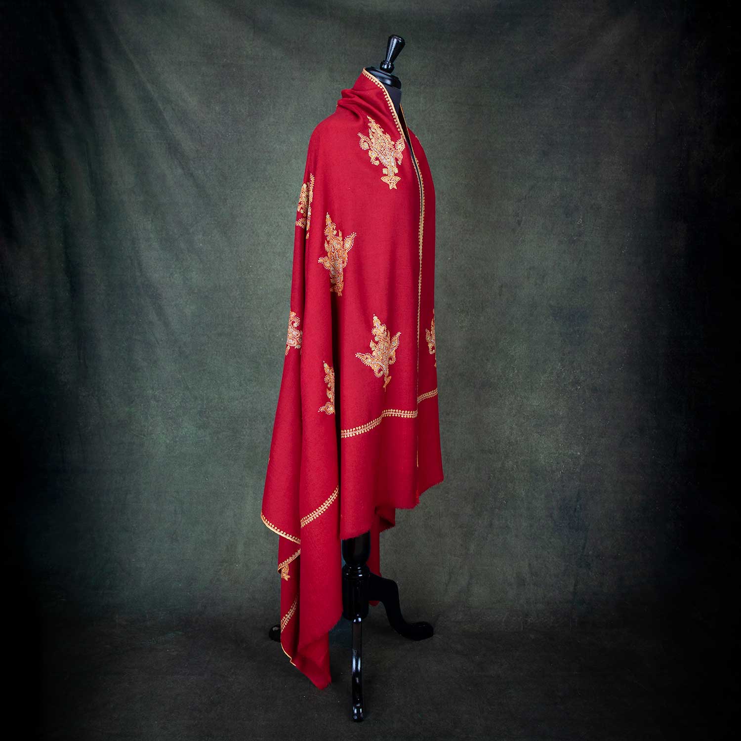 Hand Embroidered Sozni Shawl 'The Fire God' - Image 3