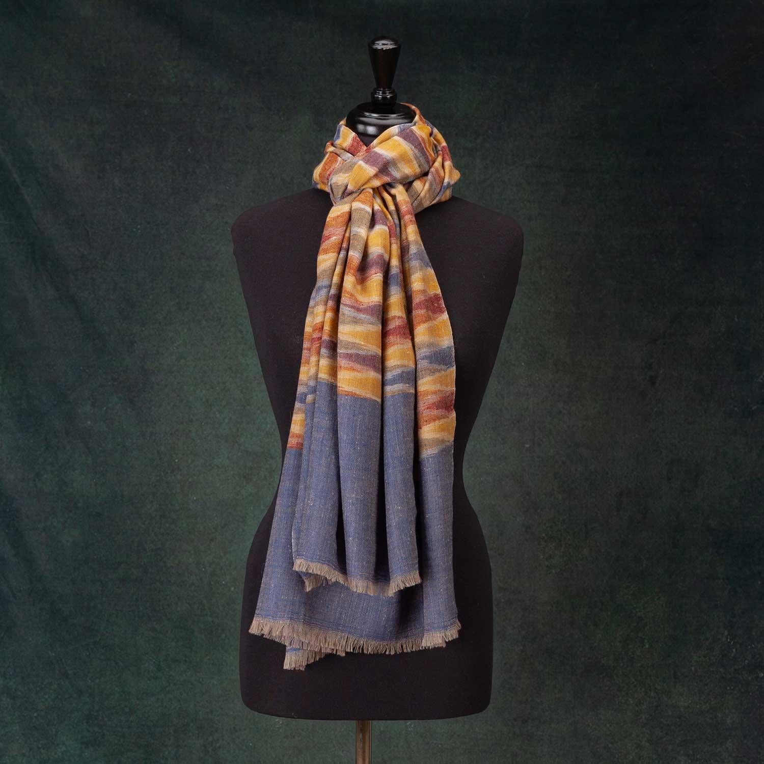 Ikat Cashmere Pashmina Rainbow - Image 3