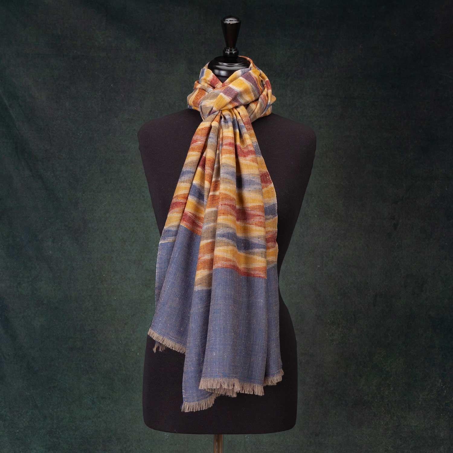 Ikat Cashmere Pashmina Rainbow - Image 6