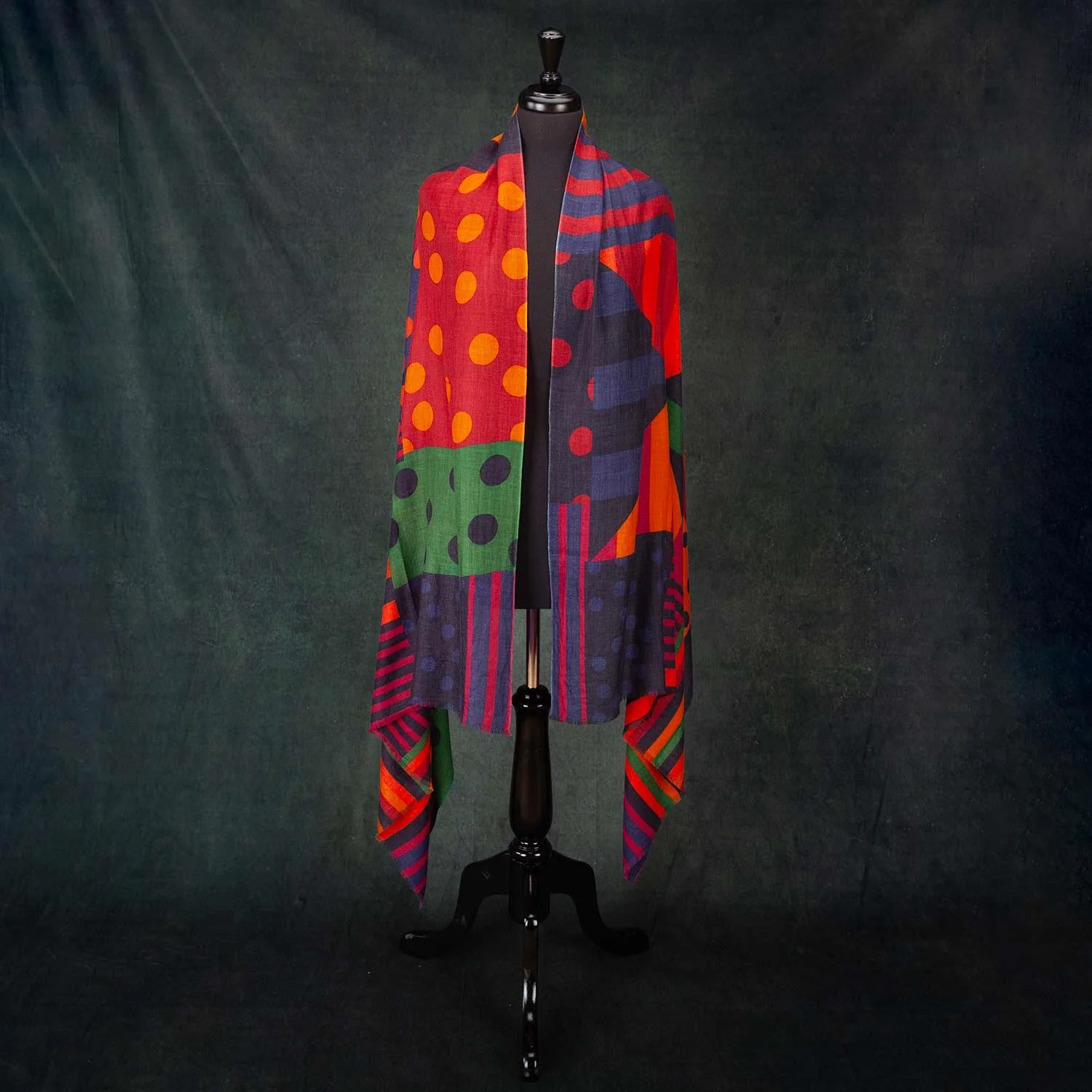 Luxe Merino Geometric Shawl Sunset - Image 7