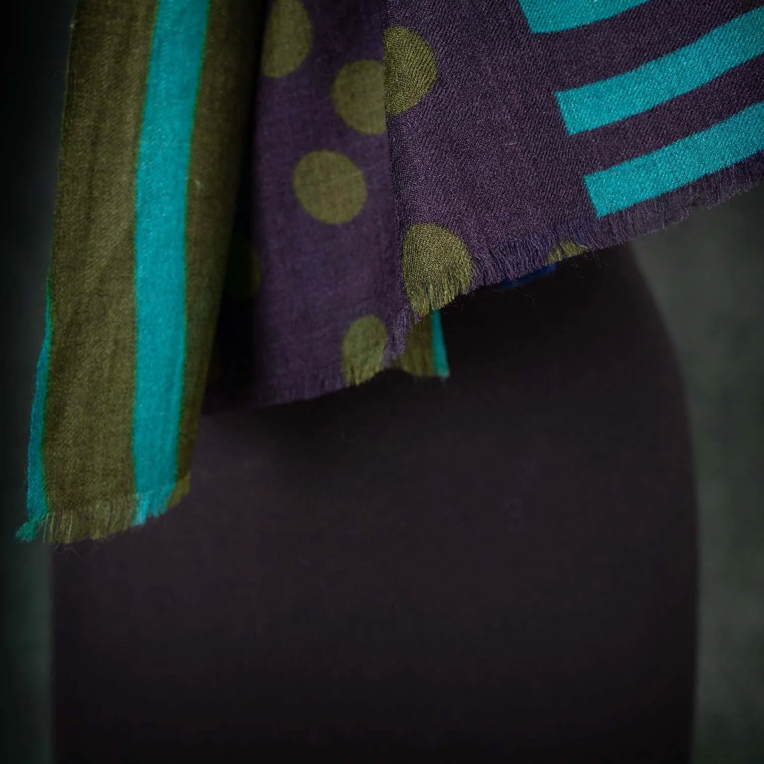Luxe Geometric Shawl Midnight - Image 3