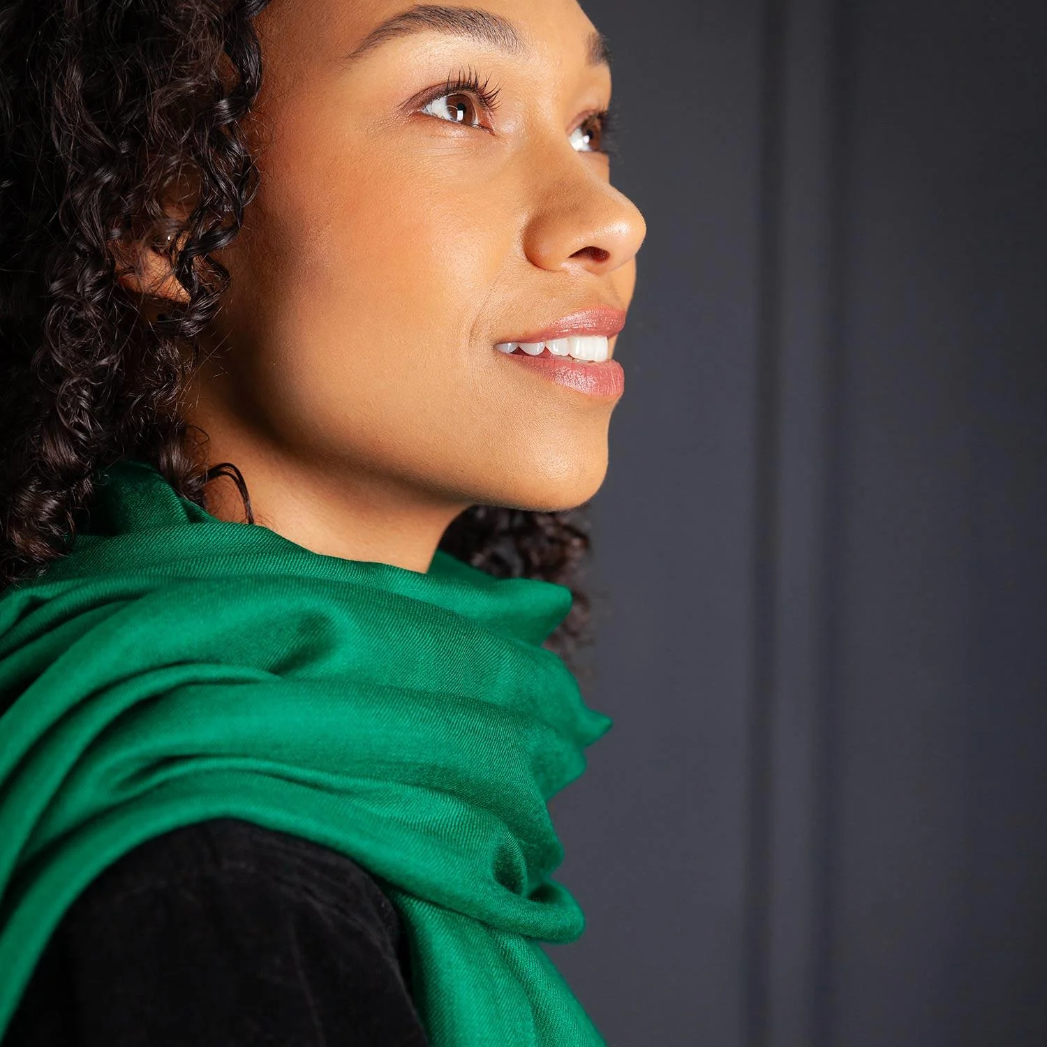 Luxe Merino Silk Shawl Emerald - Image 6