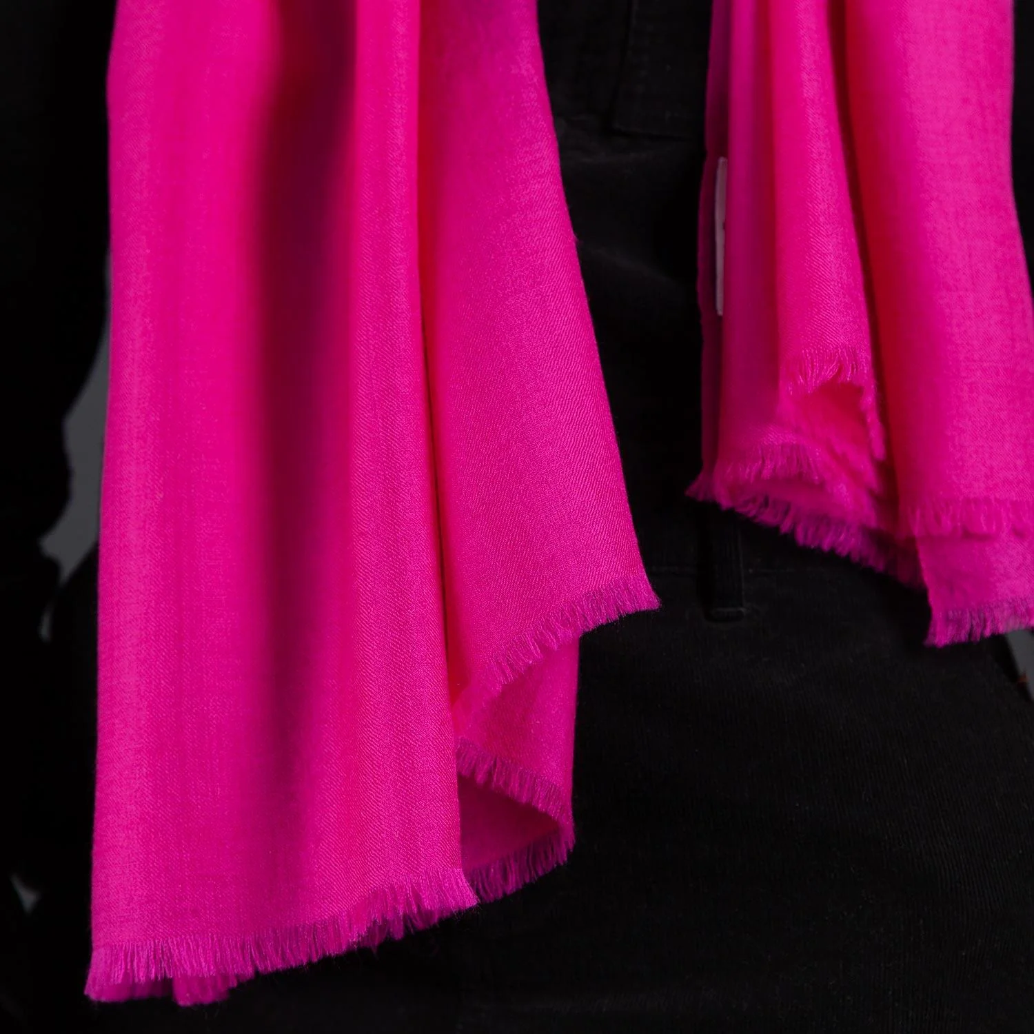 Luxe Merino Silk Shawl Fuchsia - Image 3