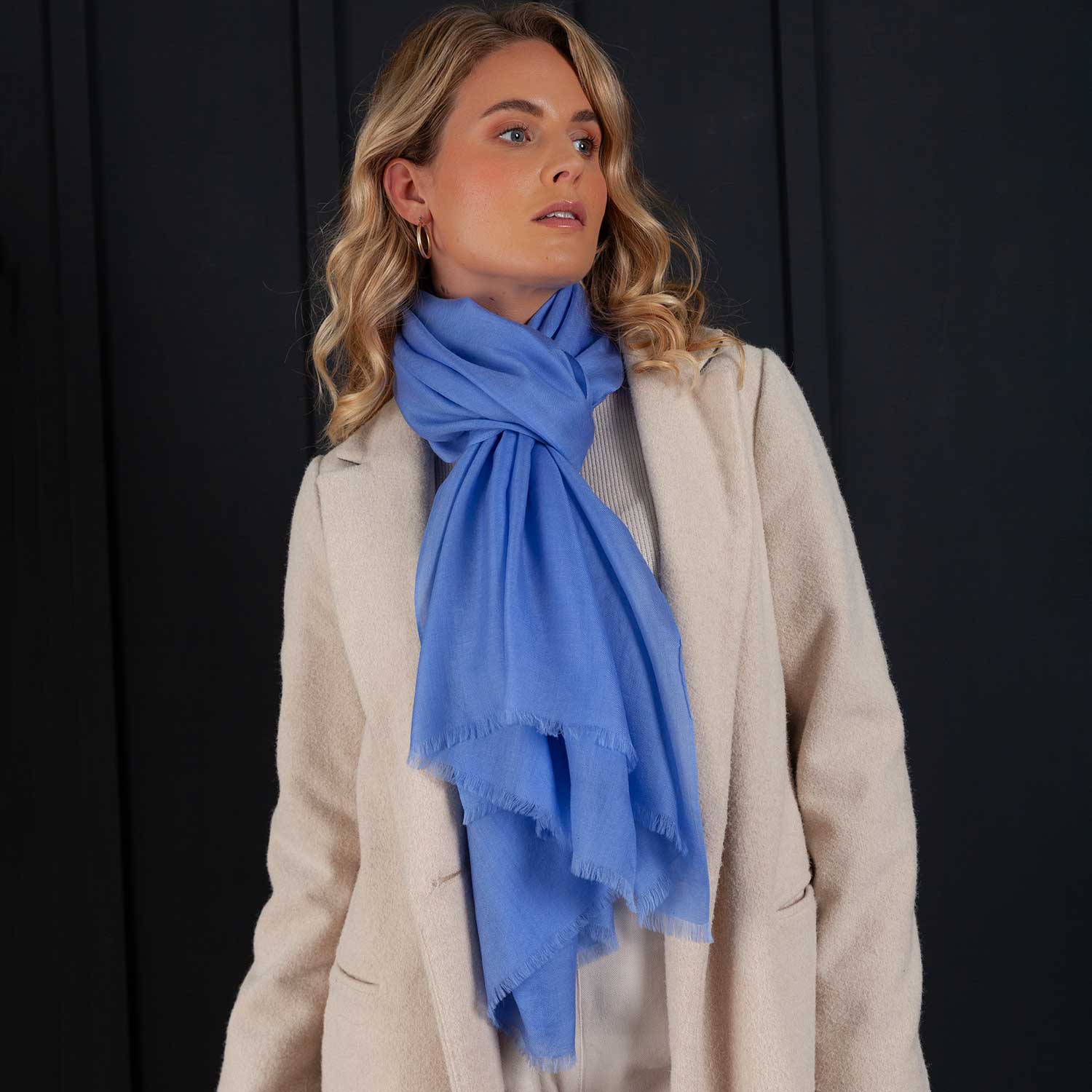Luxe Merino Silk Shawl Hyacinth - Image 5