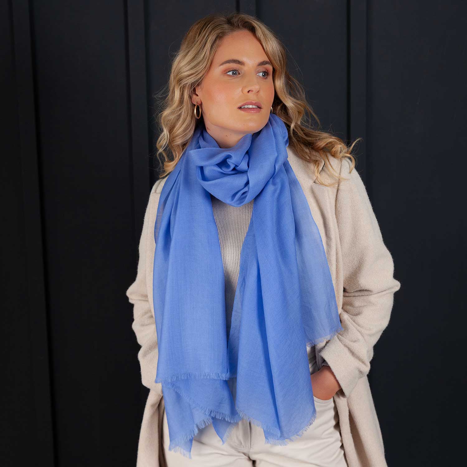 Luxe Merino Silk Shawl Hyacinth - Image 6