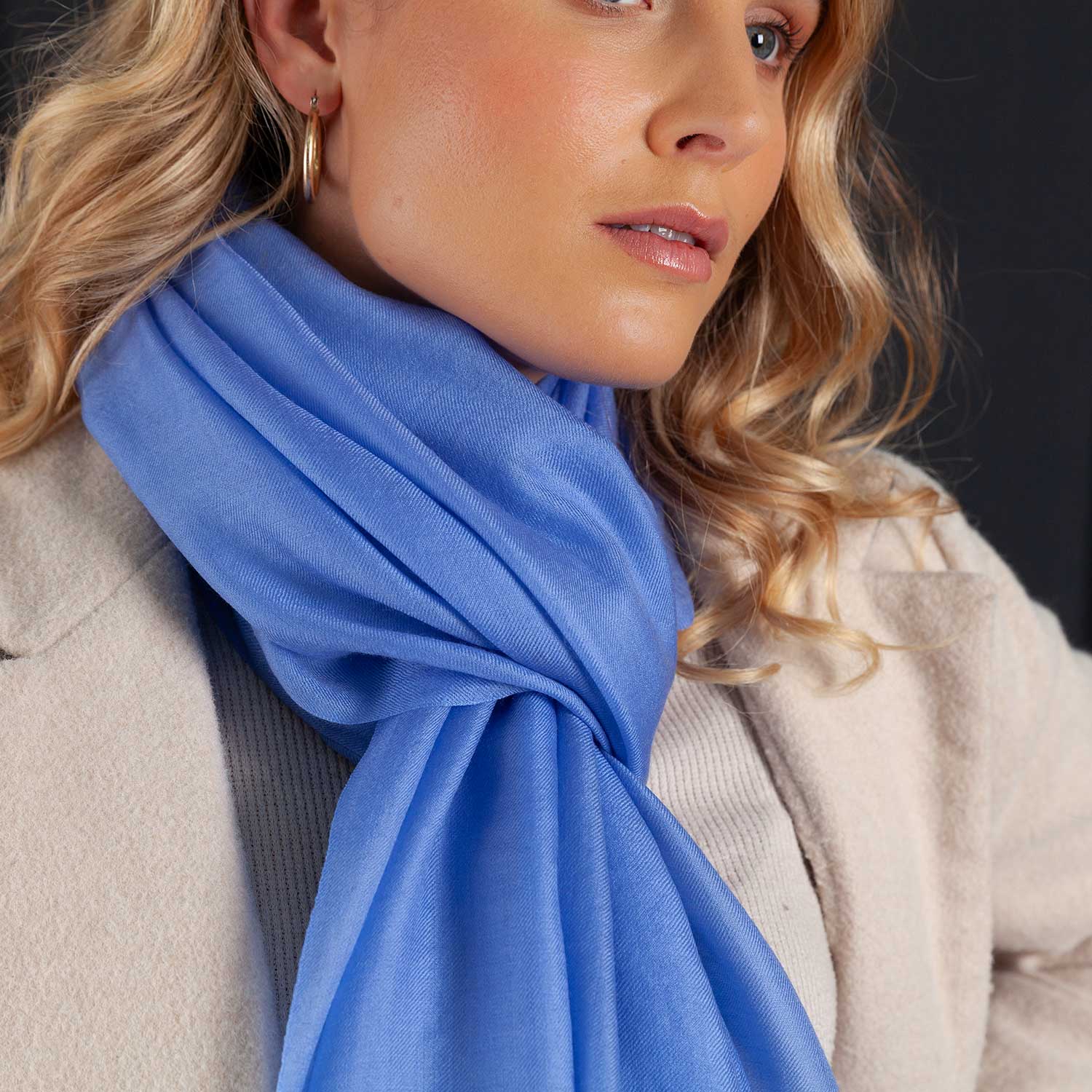 Luxe Merino Silk Shawl Hyacinth - Image 7