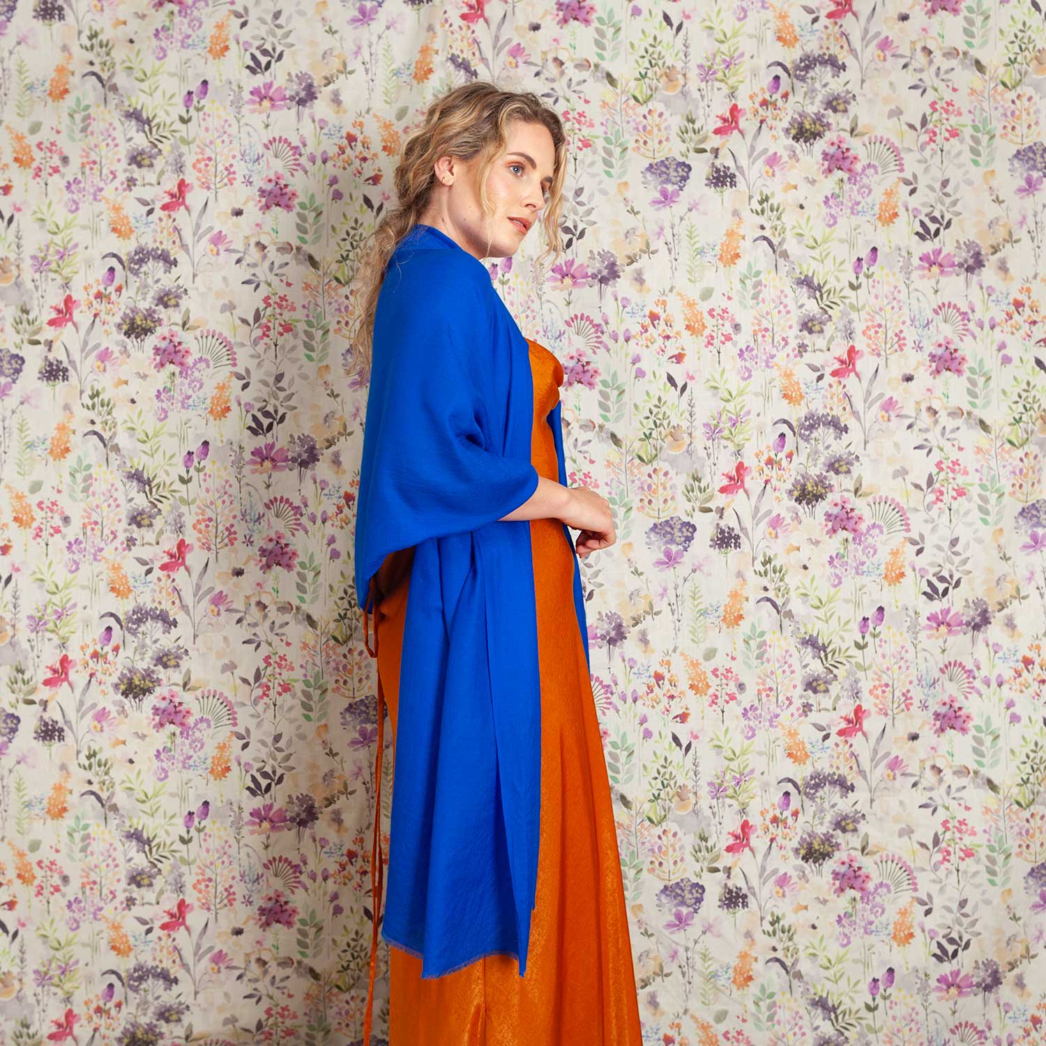 Luxe Merino Silk Shawl Lapis - Image 5