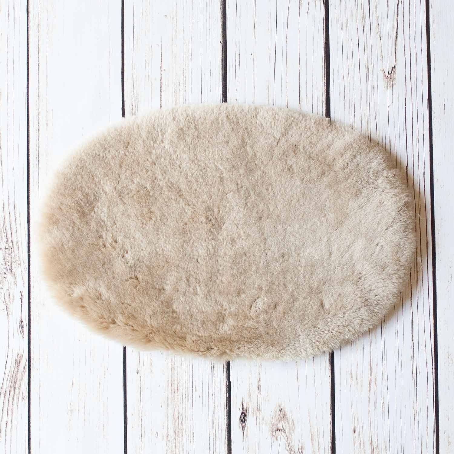 Luxury Oval Sheepskin Pet Bed - Image 2