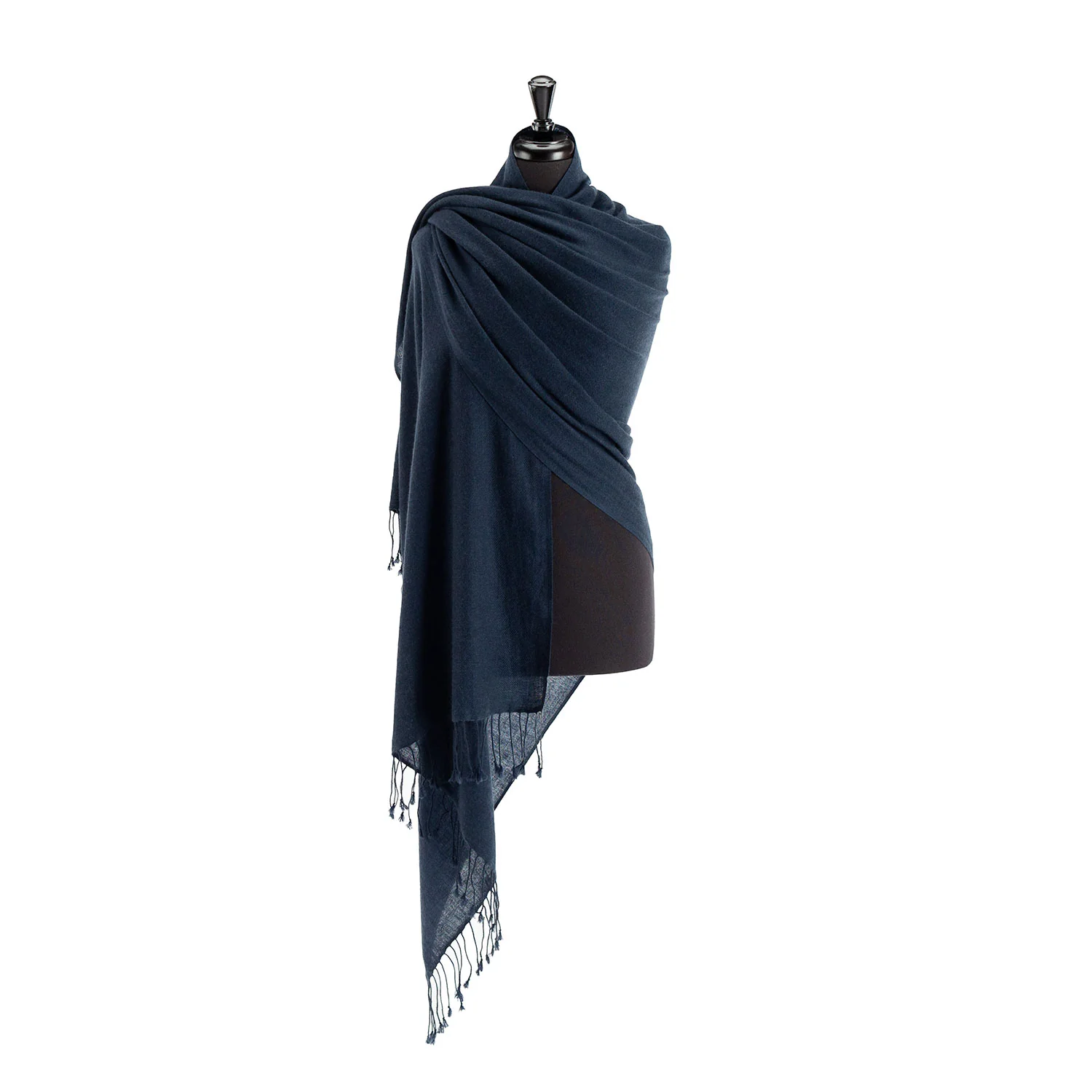 Luxury Pashmina Shawl Blueberry - Image 5