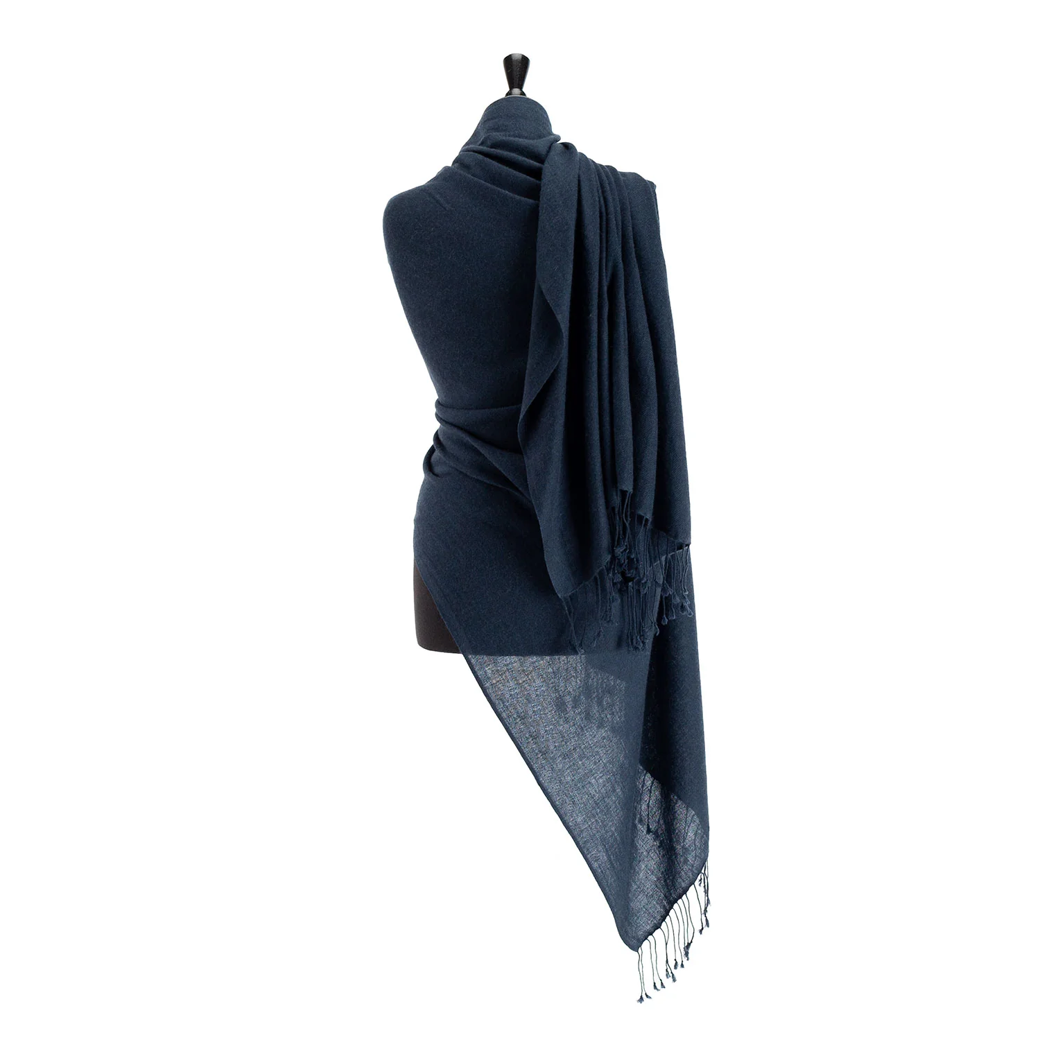 Luxury Pashmina Shawl Blueberry - Image 6