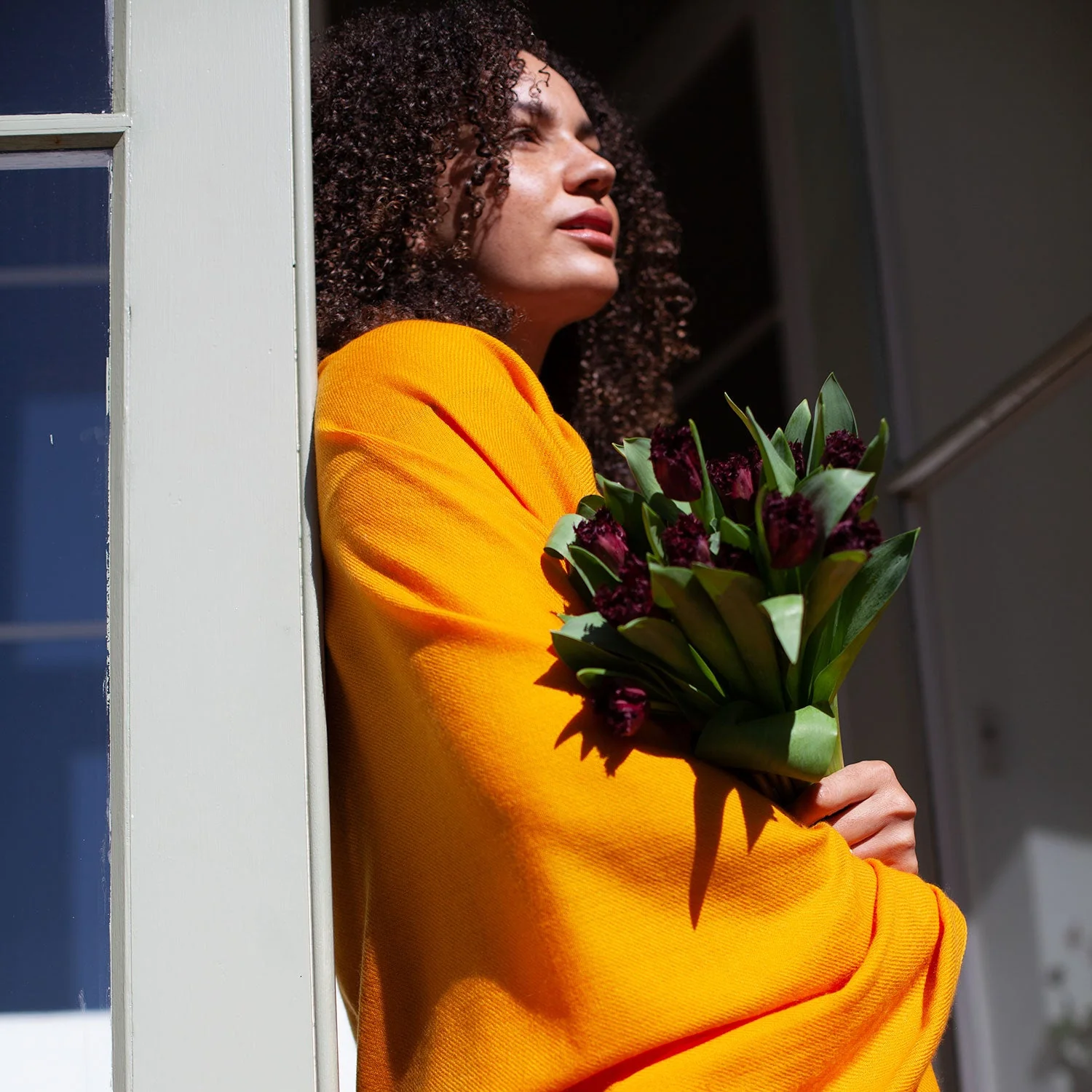 Luxury Pashmina Shawl Marigold - Image 4