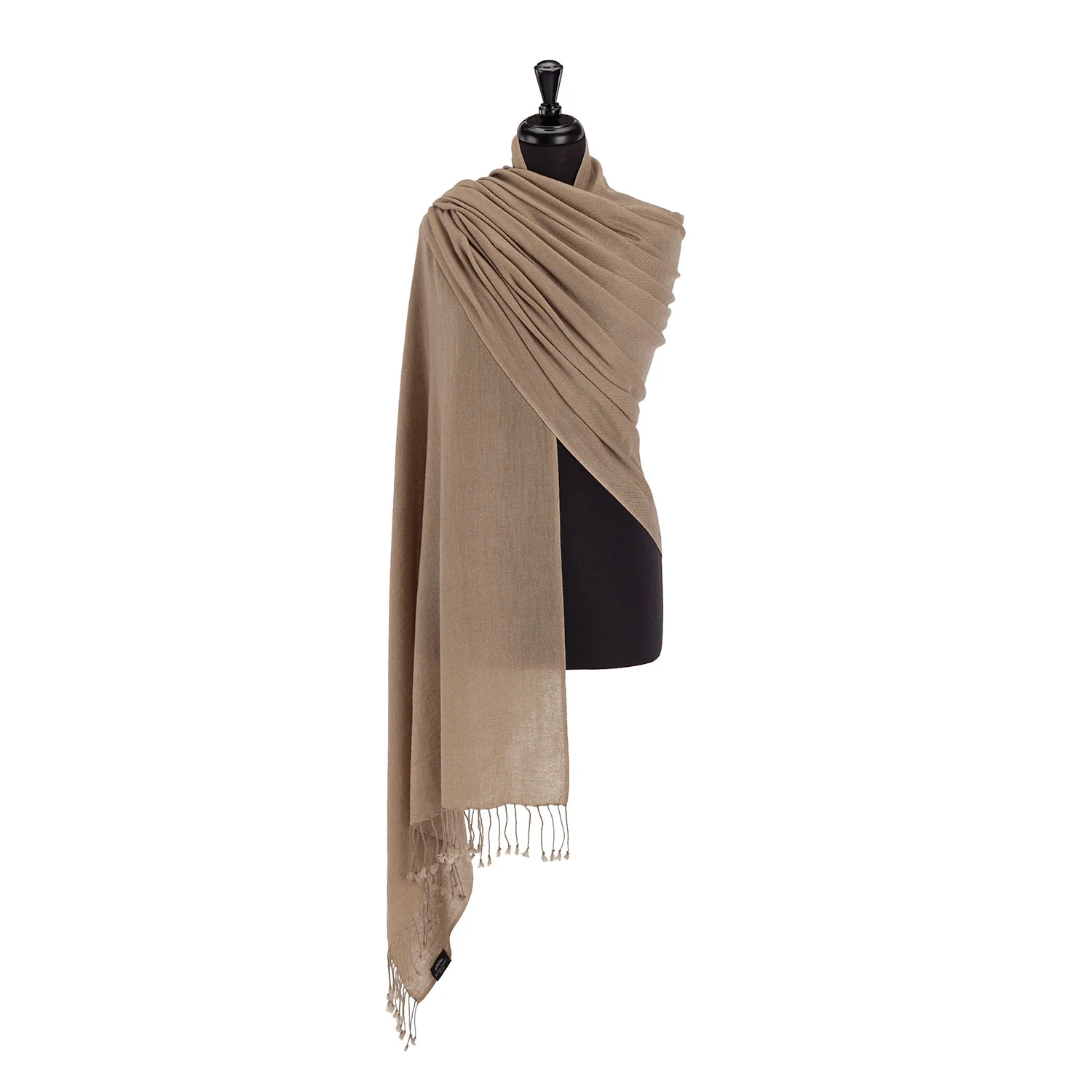 Luxury Pashmina Shawl Mushroom - Image 3