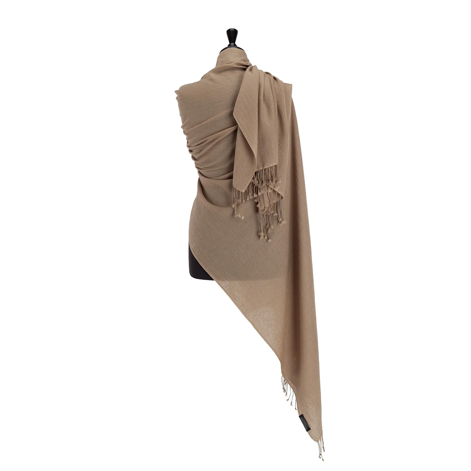 Luxury Pashmina Shawl Mushroom - Image 4
