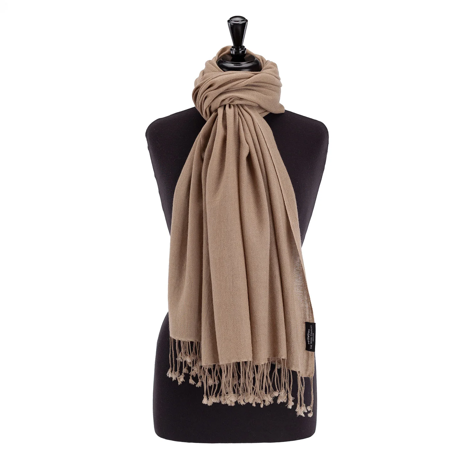 Luxury Pashmina Shawl Mushroom - Image 5