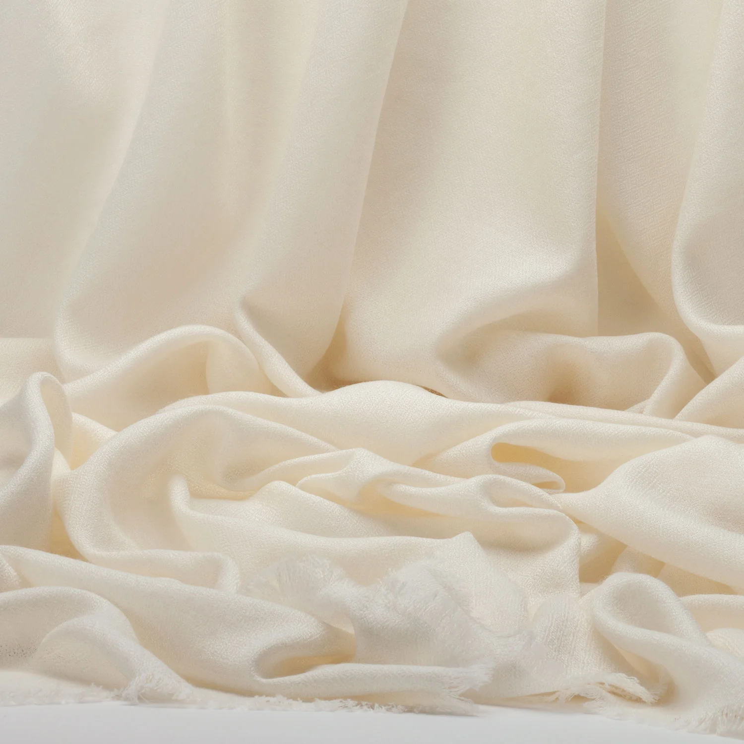 Merino Wool Shawl Ivory - Image 5