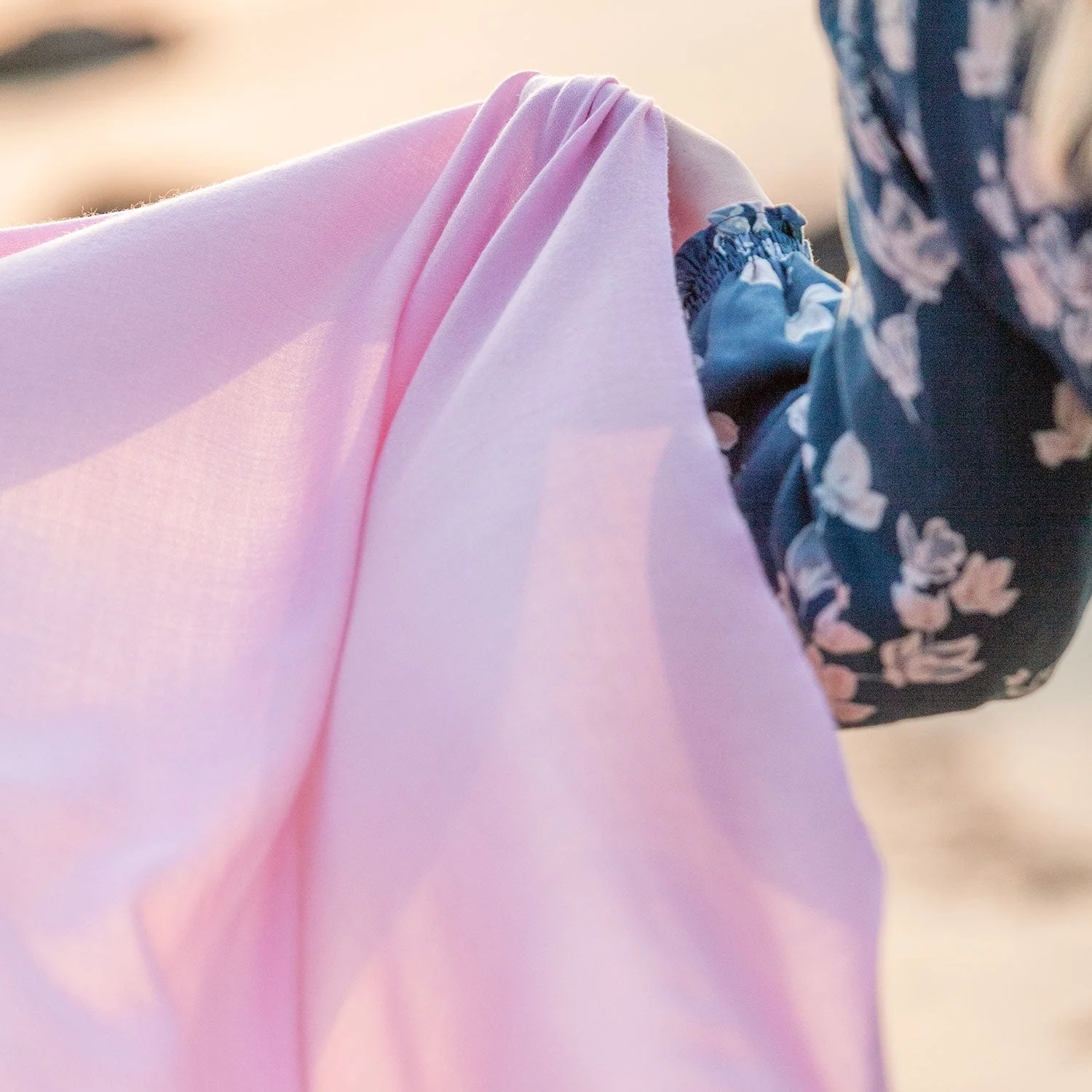 Merino Wool Shawl Light Pink - Image 4