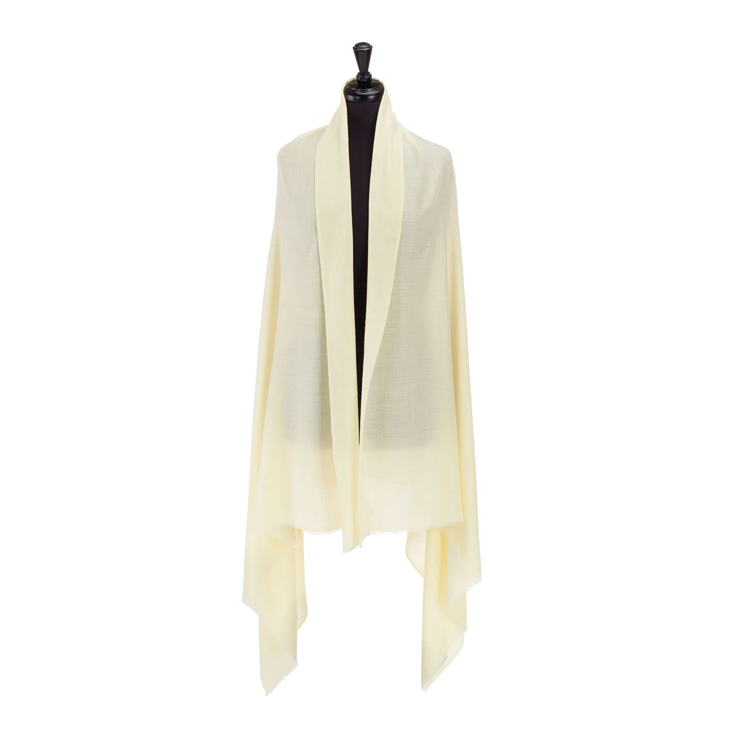 Merino Wool Shawl Light Yellow - Image 5