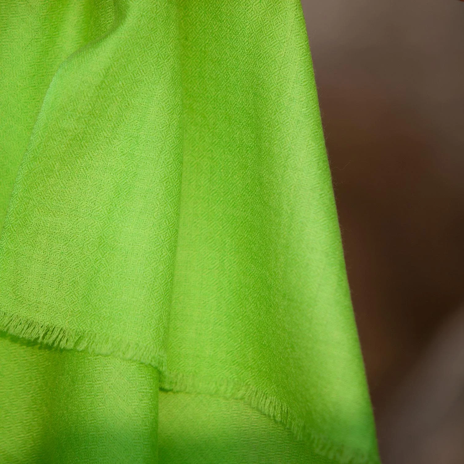 Merino Wool Shawl Lime - Image 6