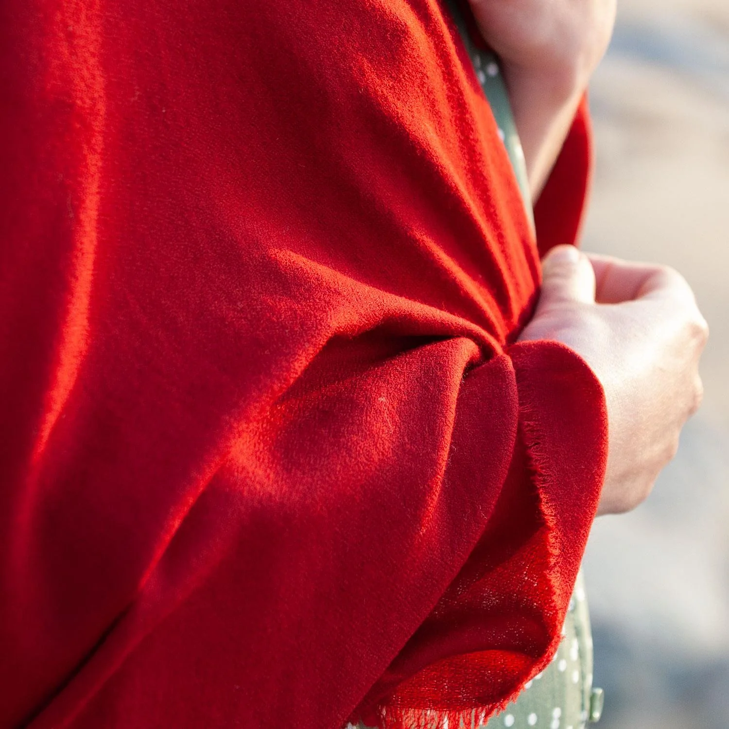 Merino Wool Shawl Russet - Image 4