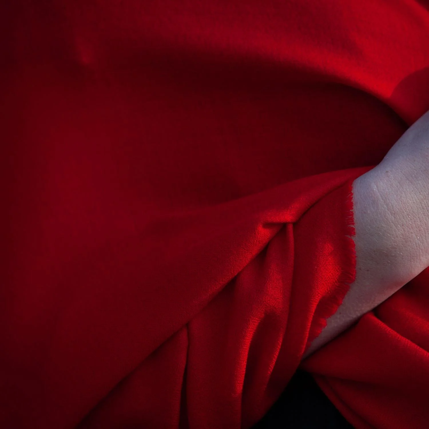 Merino Wool Shawl Scarlet - Image 3