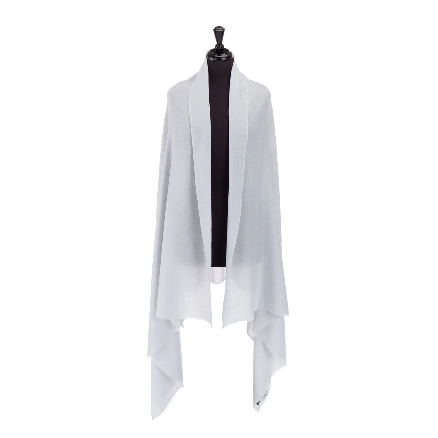 Merino Wool Shawl Silver - Image 6